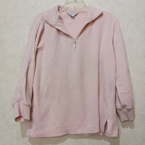 Blast Sport powder pink with white stripes pullover sweater size small